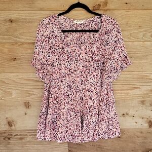 beachlunchlounge Size Small Multicolor Floral Patterned Blouse